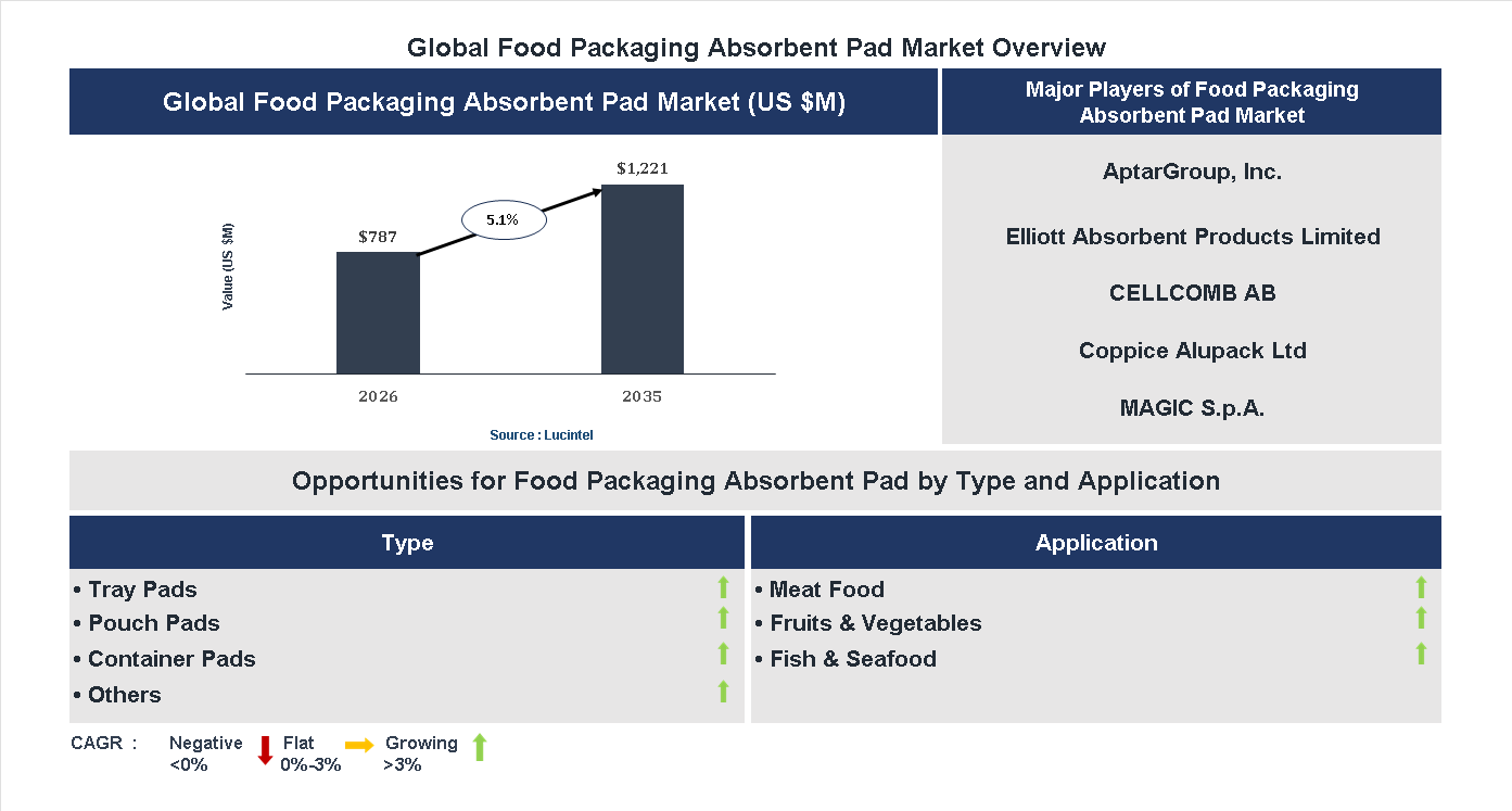Food Packaging Absorbent Pad Market Trends and Forecast