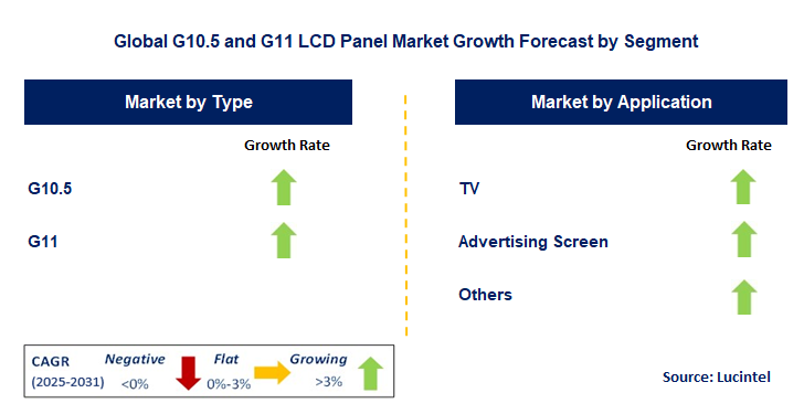 G10.5 and G11 LCD Panel Market by Segment