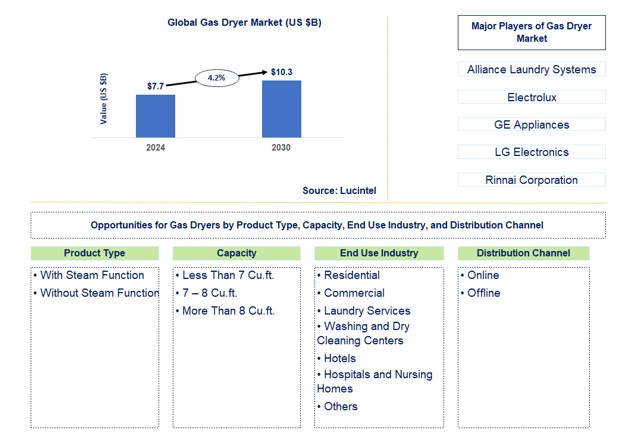 Gas Dryer Market by Product Type, Capacity, End Use Industry, and Distribution Channel