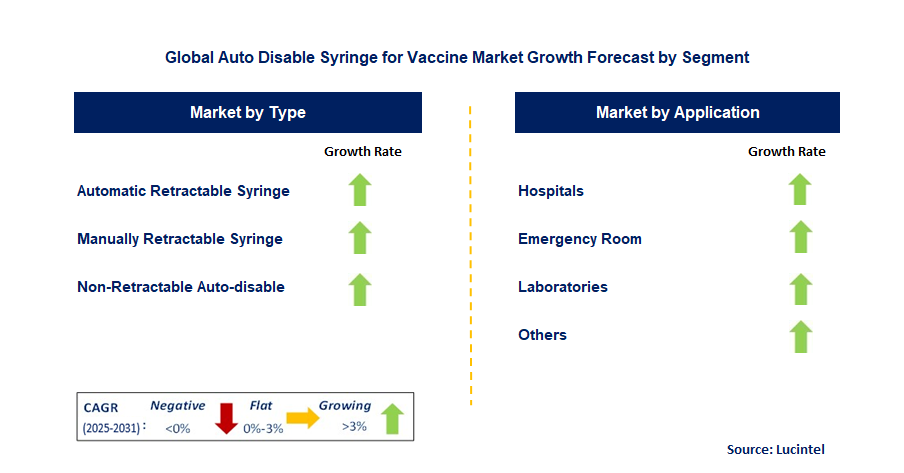 Auto Disable Syringe For Vaccine Market by Segment