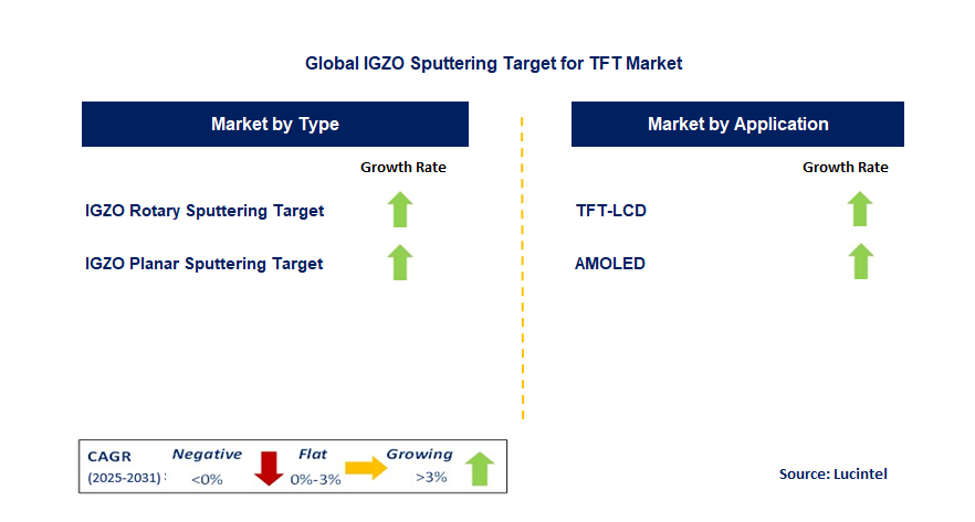 LGZO Sputtering Target for TFT Market by Segment