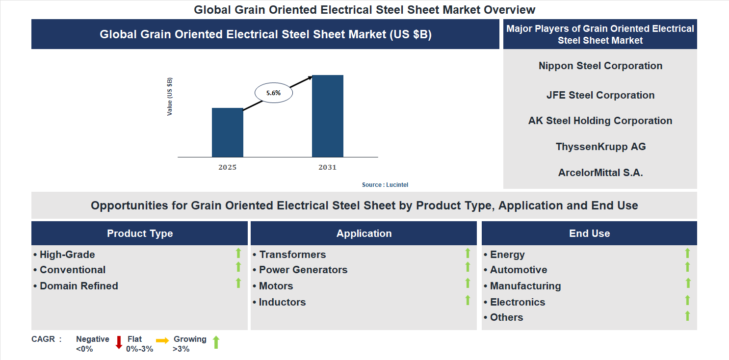 Grain Oriented Electrical Steel Sheet Market Trends and Forecast