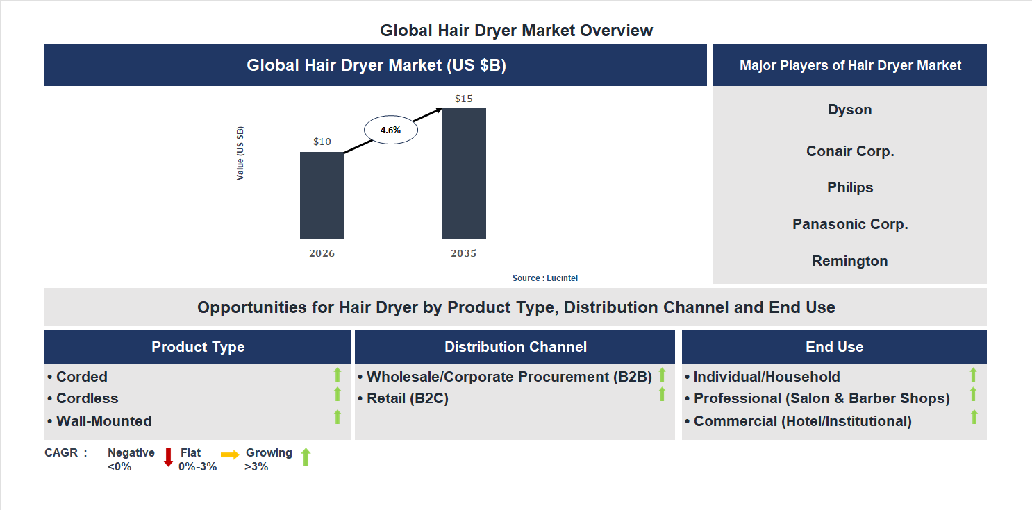 Hair Dryer Market Trends and Forecast