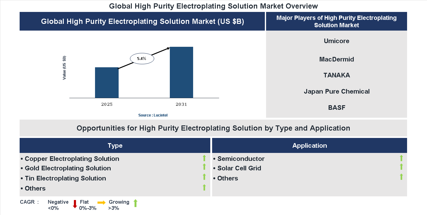 High Purity Electroplating Solution Market Trends and Forecast