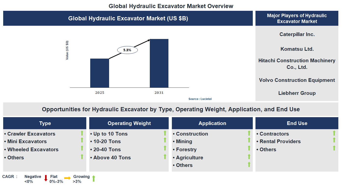 Hydraulic Excavator Market Trends and Forecast