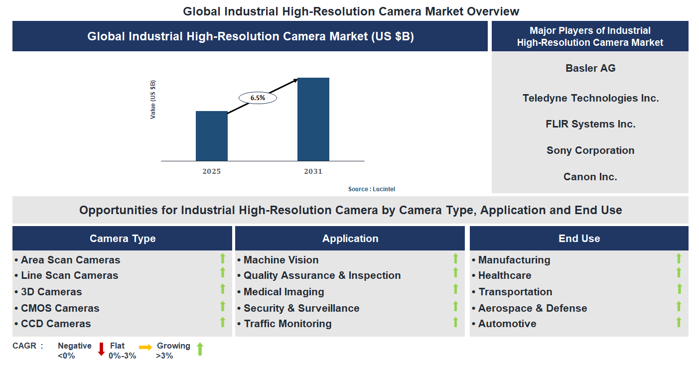 Industrial High-Resolution Camera Market Trends and Forecast