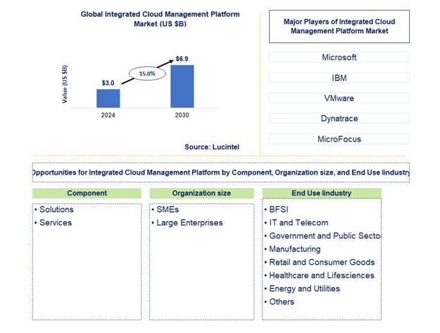 Integrated Cloud Management Platform Market by Component, Organization Size, and End Use Industry