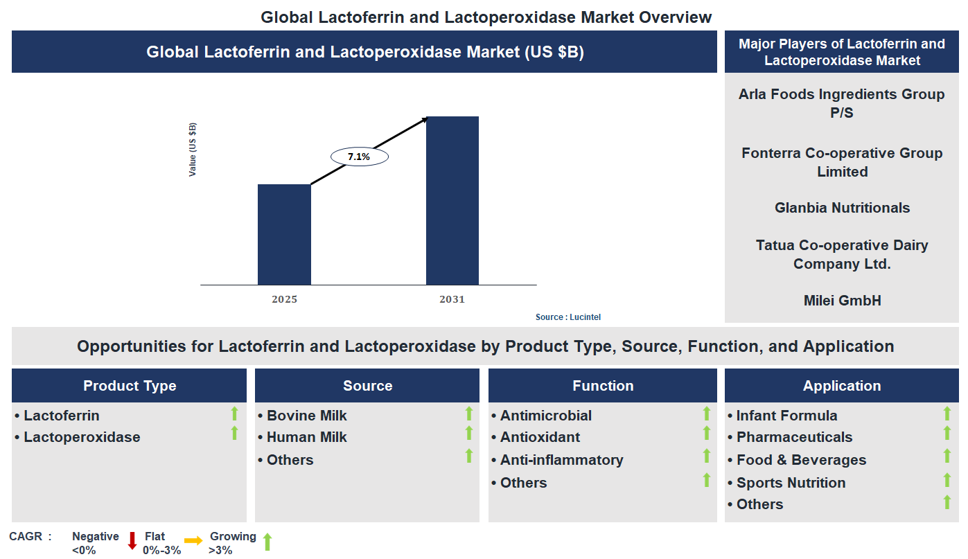 Lactoferrin and Lactoperoxidase Market Trends and Forecast