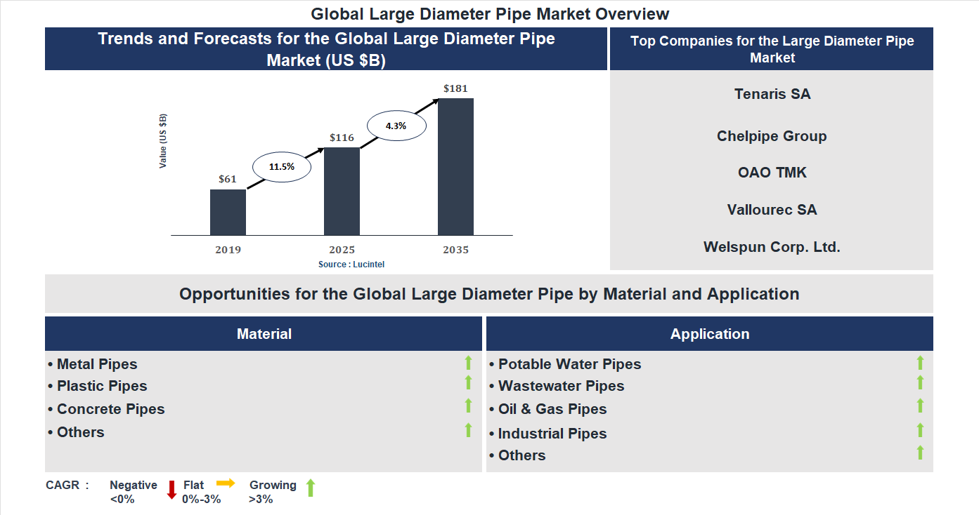 Large Diameter Pipe Market Trends and Forecast