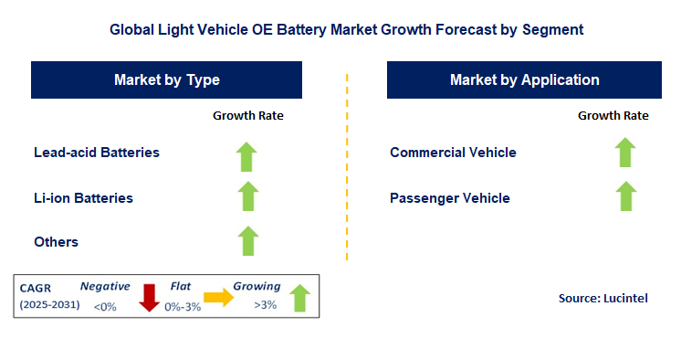 Light Vehicle OE Battery Market by Segment