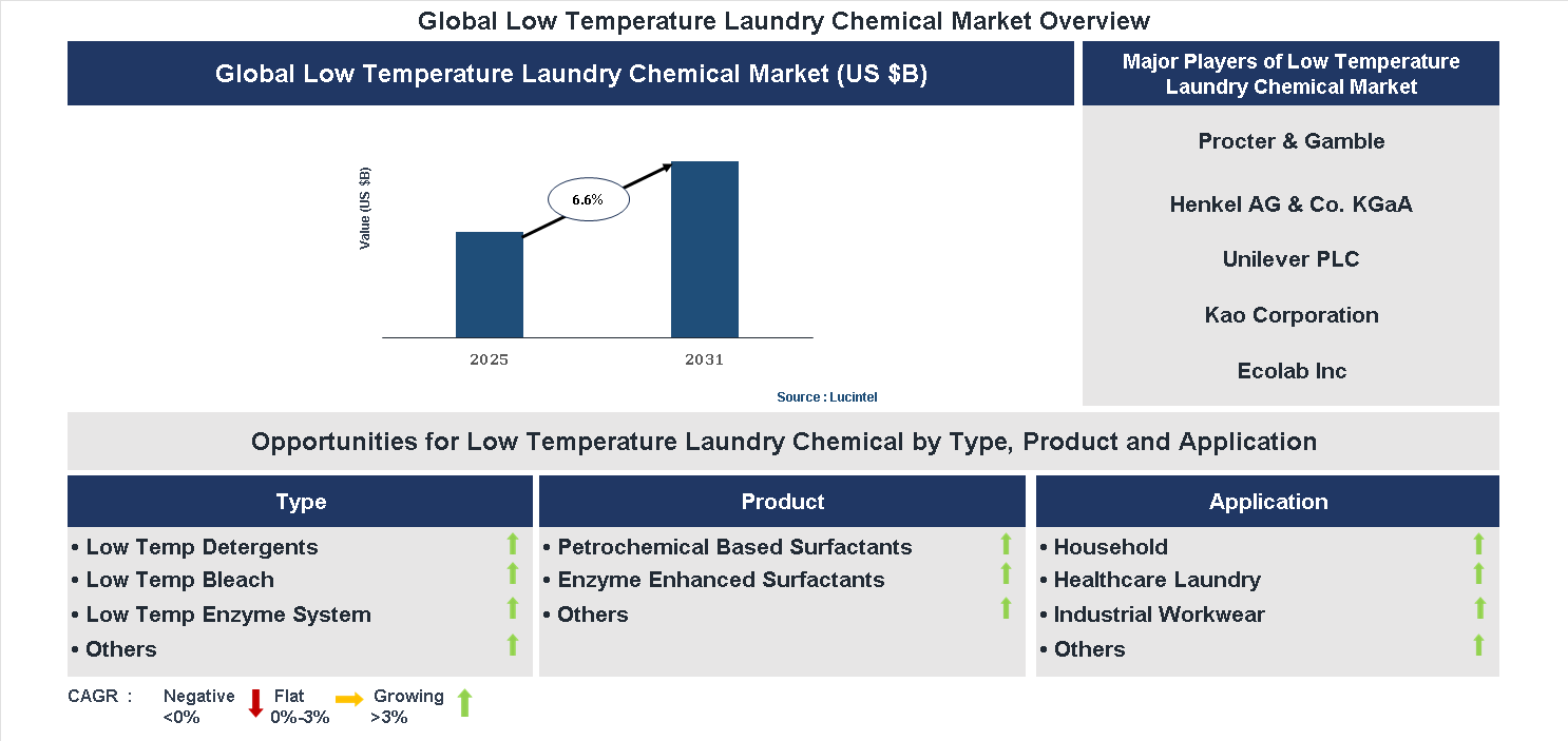 Low Temperature Laundry Chemical Market Trends and Forecast