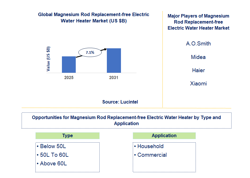 Magnesium Rod Replacement-free Electric Water Heater Market Trends and Forecast
