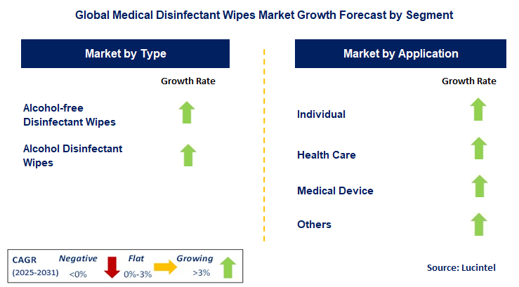 Medical Disinfectant Wipes Market by Segment