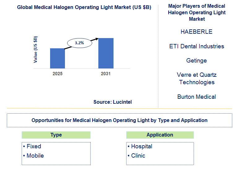 Medical Halogen Operating Light Market Trends and Forecast
