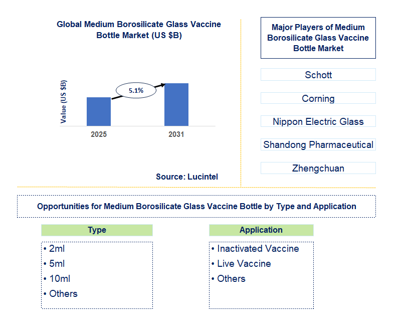 Medium Borosilicate Glass Vaccine Bottle Market Trends and Forecast