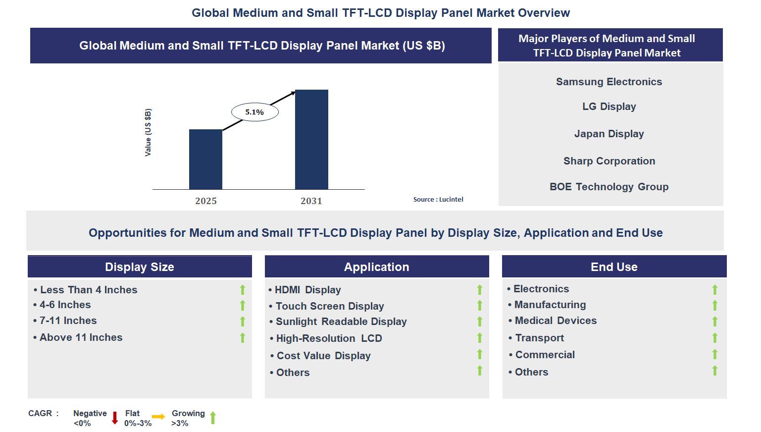 Medium and Small TFT-LCD Display Panel Market Trends and Forecast