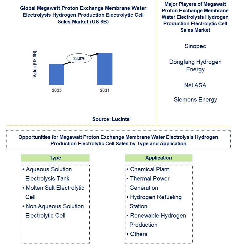 Megawatt Proton Exchange Membrane Water Electrolysis Hydrogen Production Electrolytic Cell Sales Market Trends and Forecast