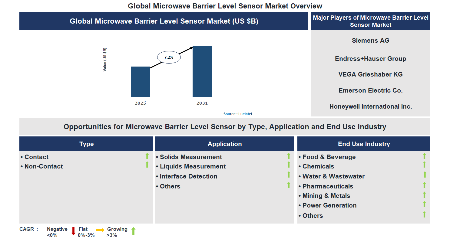 Microwave Barrier Level Sensor Market Trends and Forecast