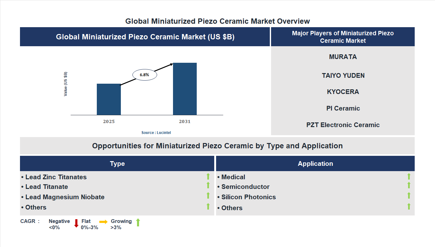Miniaturized Piezo Ceramic Market Trends and Forecast