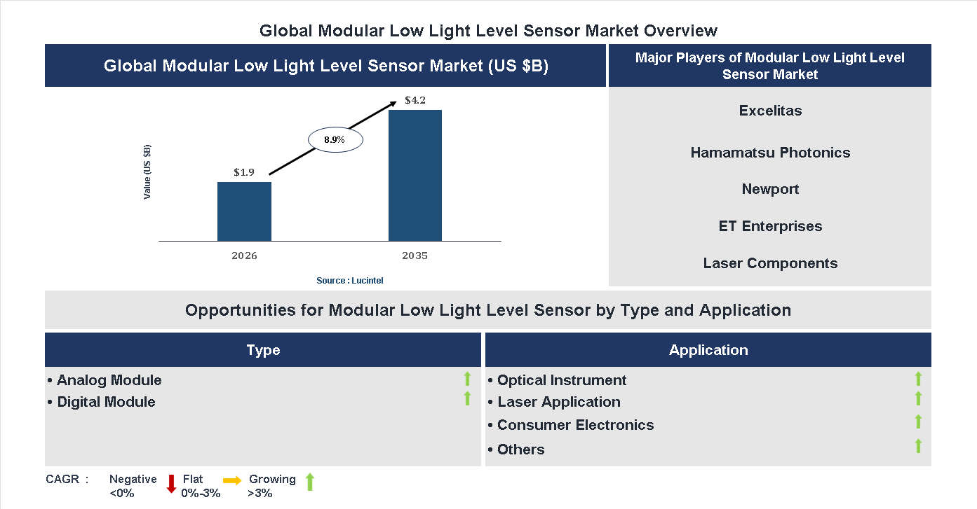 Modular Low Light Level Sensor Market Trends and Forecast