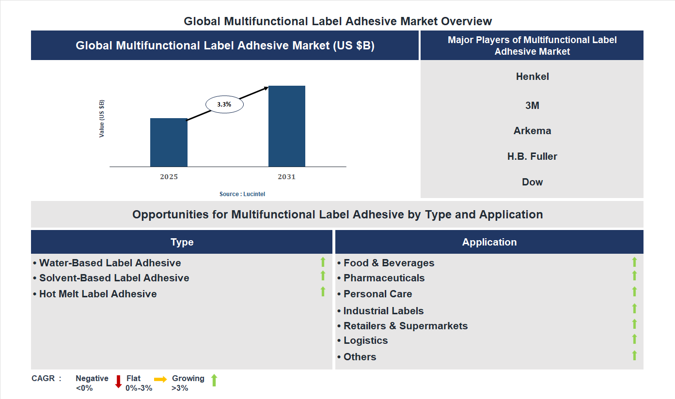 Multifunctional Label Adhesive Market Trends and Forecast
