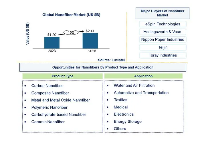 Nanofiber Market by Product Type, and Application Nanofiber Market by Product Type, and Application