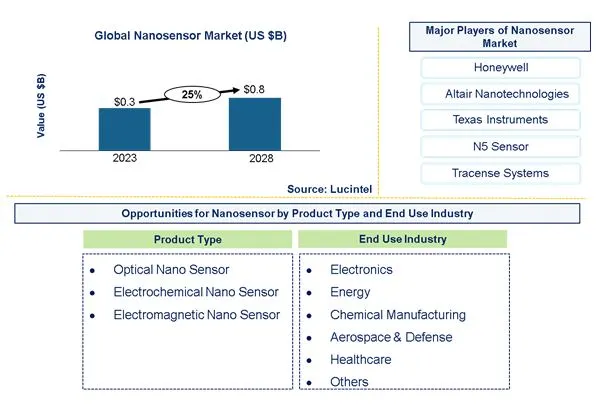 Nanosensor Market by Product, and End Use Industry