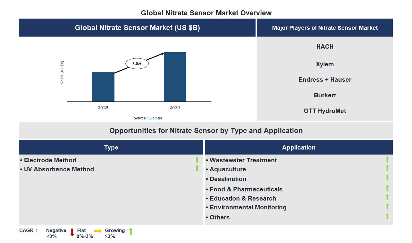 Nitrate Sensor Market Trends and Forecast