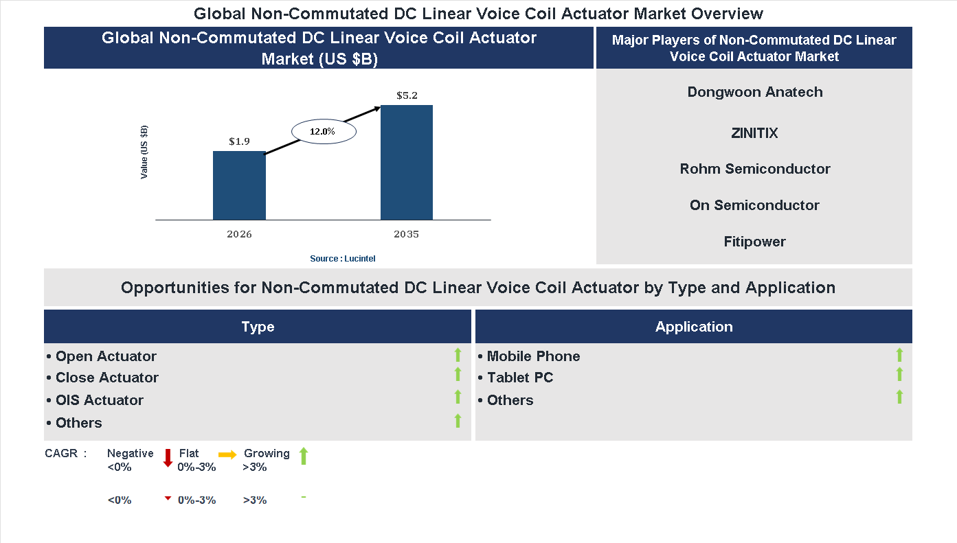 Non-Commutated DC Linear Voice Coil Actuator Market Trends and Forecast