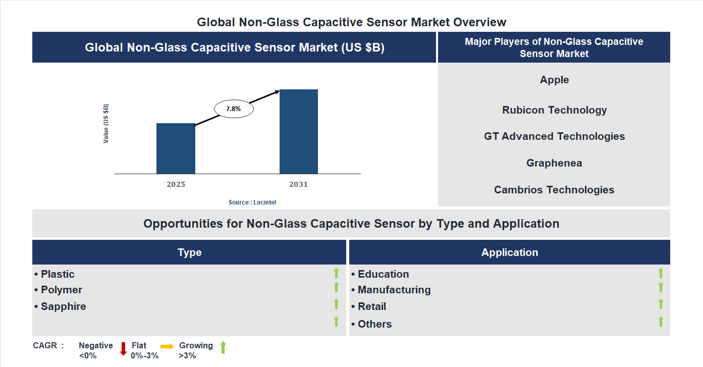 Non-Glass Capacitive Sensor Market Trends and Forecast