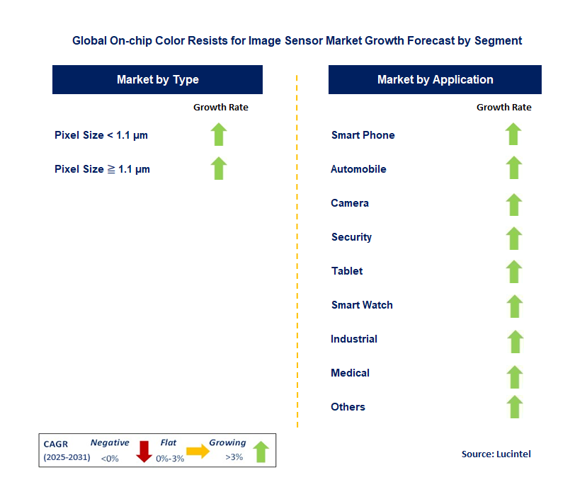 On-chip Color Resists For Image Sensor Market by Segment