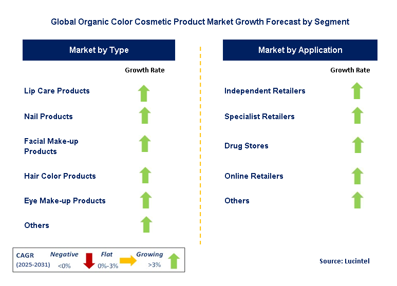 Organic Color Cosmetic Product Market by Segment