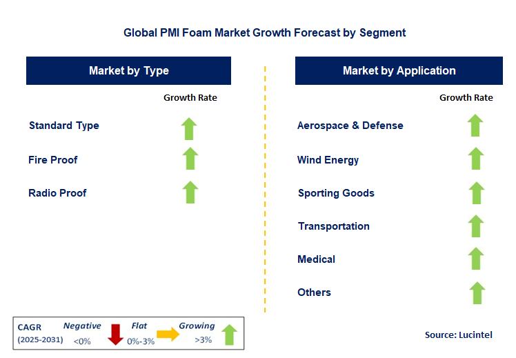 PMI Foam Market by Segment