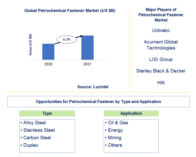 Petrochemical Fastener Market Trends and Forecast