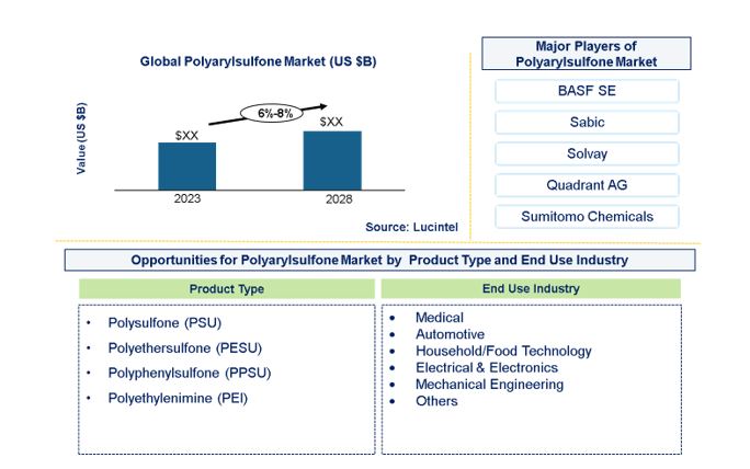 Polyarylsulfone Market by Product Type, and End Use Industry