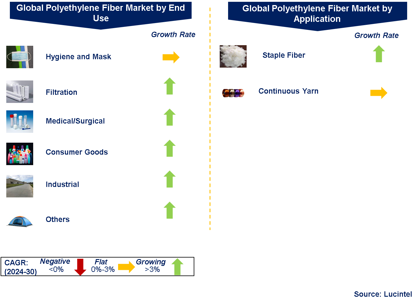 Polyethylene Fiber Market by Segments