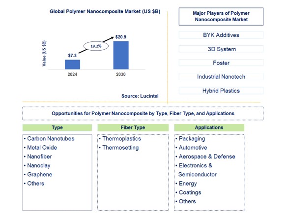 Polymer Nanocomposite Market by Type, Fiber Type, and Applications