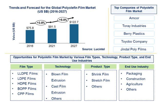 Polyolefin Film Market by Film Type, Technology, Product Type, and End Use Industry