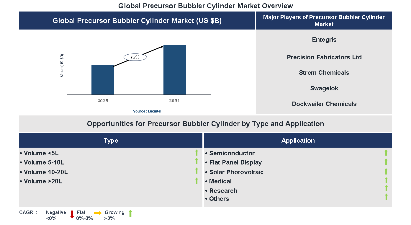 Precursor Bubbler Cylinder Market Trends and Forecast