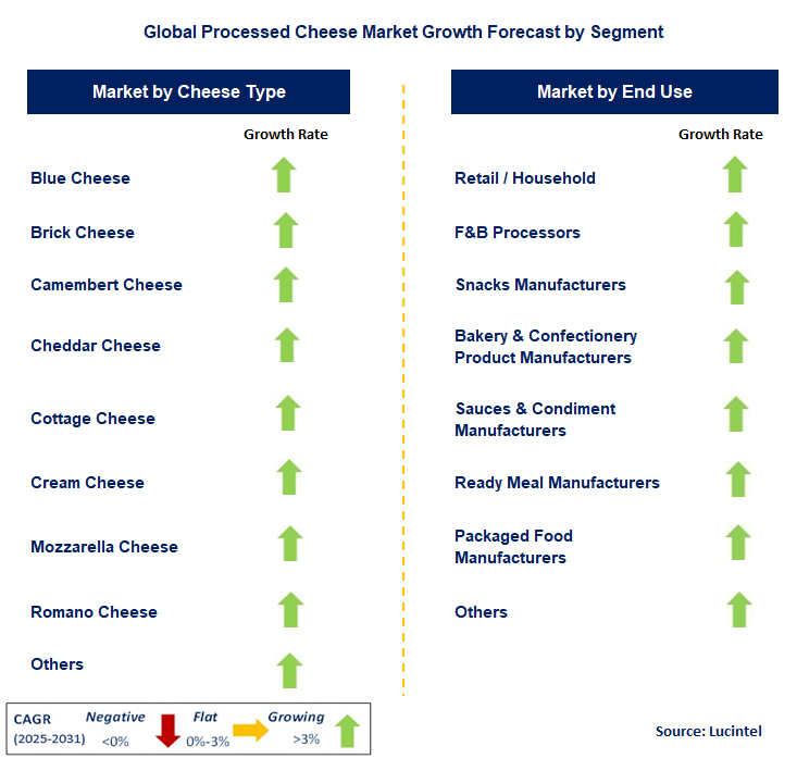 Processed Cheese Market by Segment