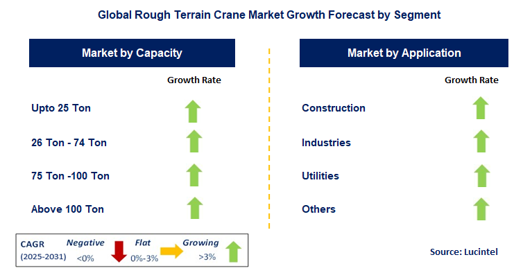 Rough Terrain Crane Market by Segment
