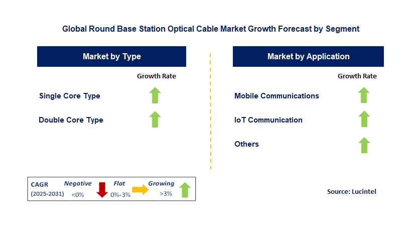 Round Base Station Optical Cable Market by Segment