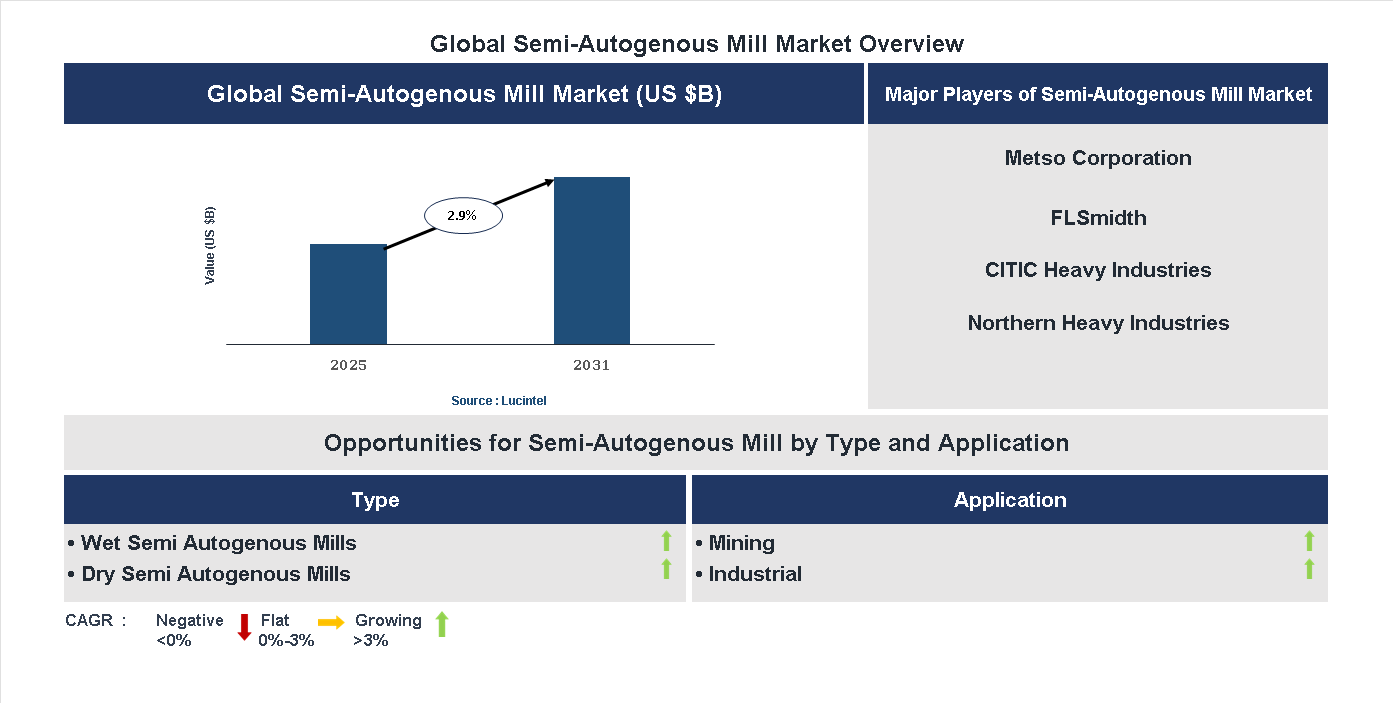 Semi-Autogenous Mill Market Trends and Forecast