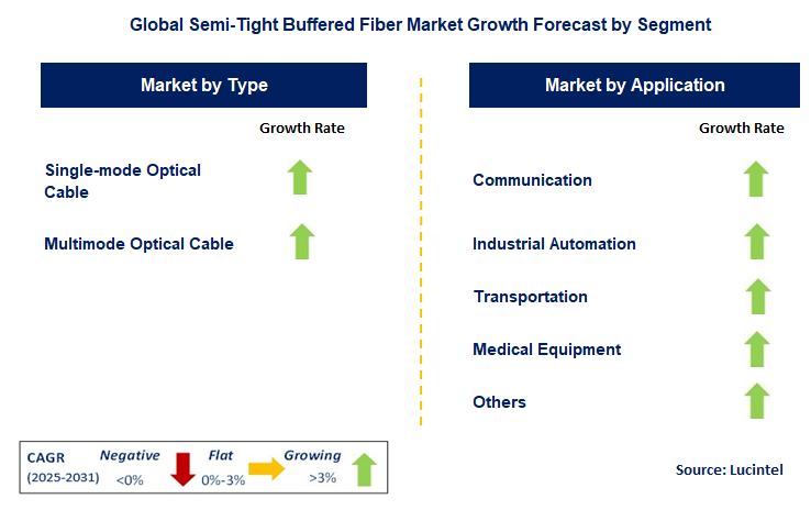 Semi-Tight Buffered Fiber Market by Segment