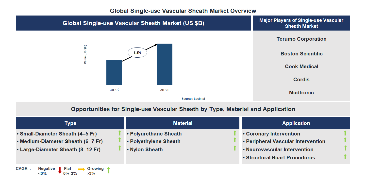 Single-use Vascular Sheath Market Trends and Forecast