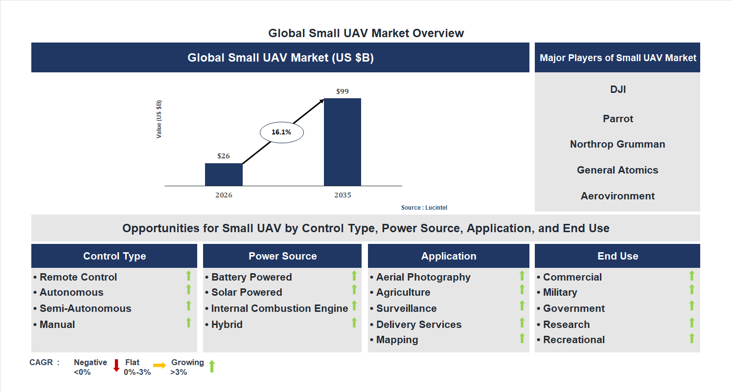 Small UAV Market Trends and Forecast