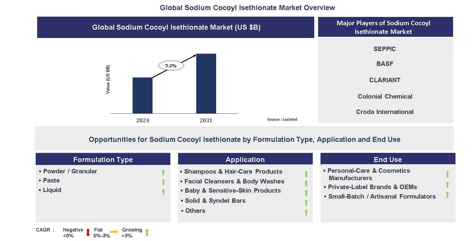 Sodium Cocoyl Isethionate Market Trends and Forecast