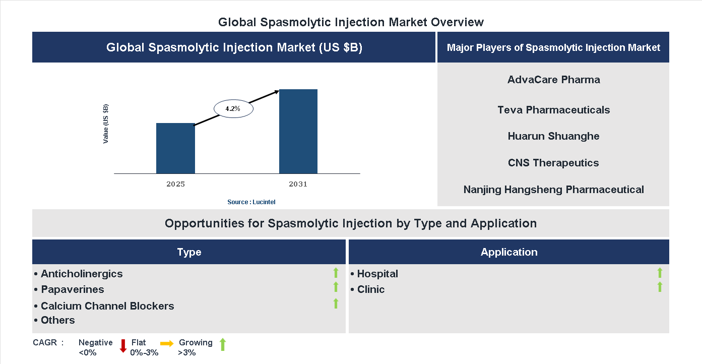 Spasmolytic Injection Market Trends and Forecast Spasmolytic Injection Market Trends and Forecast