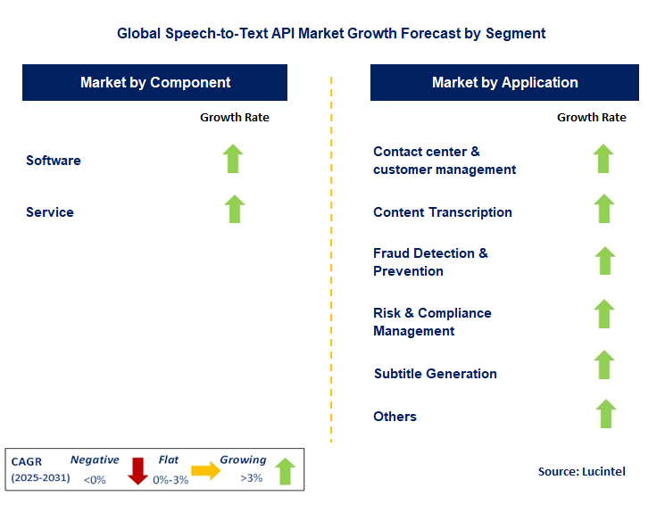 Speech-to-Text API Market by Segment