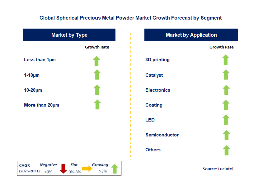 Spherical Precious Metal Powder Market by Segment
